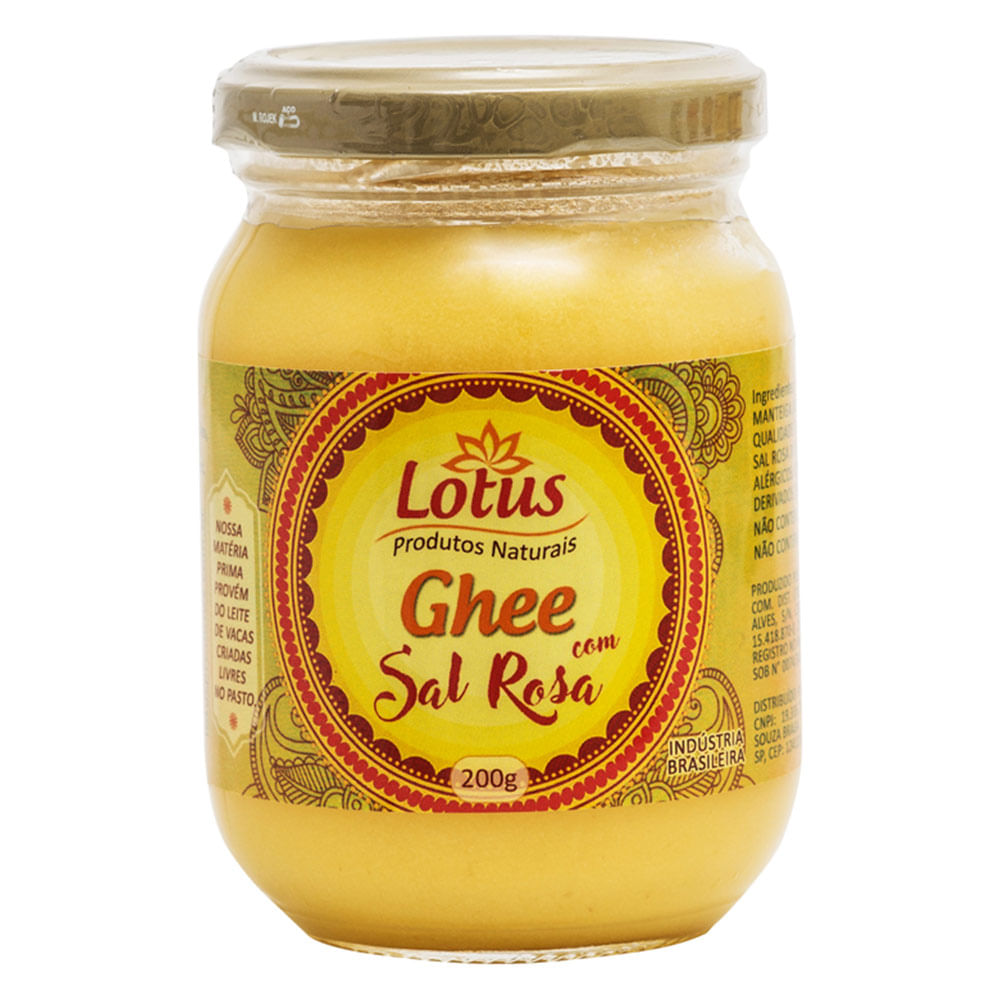 Ghee Com Sal Rosa 200G Lotus Projeto Verão Projeto Verao