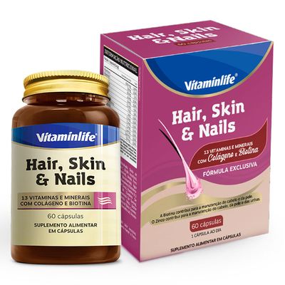 vitaminlife-hair-skin-and-nails-13-vitaminas-e-minerais-com-colageno-e-biotina-60-capsulas-loja-projeto-verao