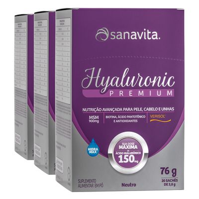 sanavita-kit-3x-hyaluronic-premium-msm-biotina-acido-pantotenico-verisol-20-saches-loja-projeto-verao