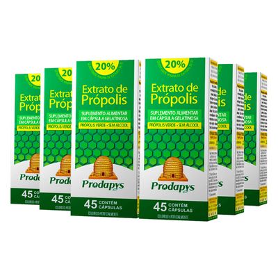 prodapys-kit-6x-extrato-de-propolis-verde-sem-alcool-45-capsulas-loja-projeto-verao