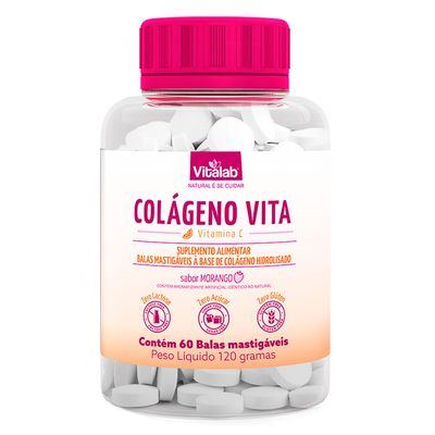 vitalab-colageno-vita-vitamina-c-sabor-morango-60-balas-mastigaveis-loja-projeto-verao
