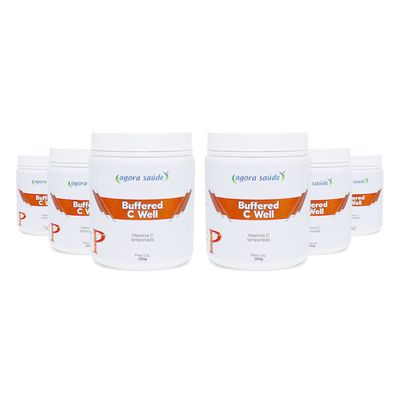 agora-saude-kit-6x-buffered-c-well-vitamina-c-tamponada-350g
