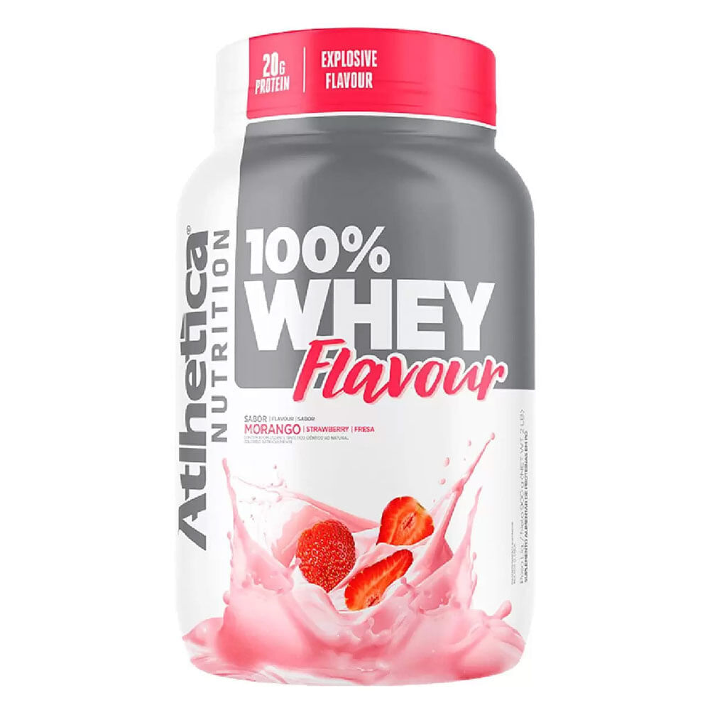 Whey Flavour 100 Sabor Morango 900g Athletica Nutrition Comprar Aqui whey-flavour-100-sabor-morango-900g-athletica-nutrition-comprar-aqui
