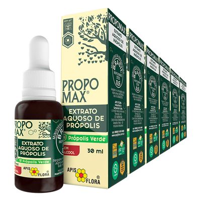 apis-flora.kit-6x-propomax-extrato-aquoso-de-propolis-sem-alcool-propolis-verde-30ml