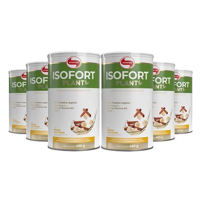 vitafor-kit-6x-isofort-plant-proteina-vegetal-sabor-banan-com-canela-450g