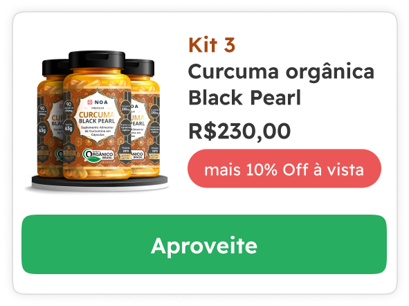 Kit 6x Cúrcuma Black Pearl NOA – Alívio Duradouro de Inflamações