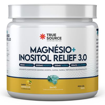 true-source-magnesio-inositol-relief-3-0-nervous-system-support-350mg-magnesio-2000mg-inositol-200mg-taurina-210mcg-melatonina-sabor-maracuja-350g-em-po